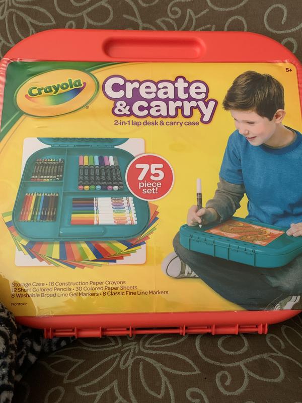  Crayola Create 'N Carry Art Set, 75 Pieces, Art Gift for Kids,  Ages 5 & Up : Toys & Games