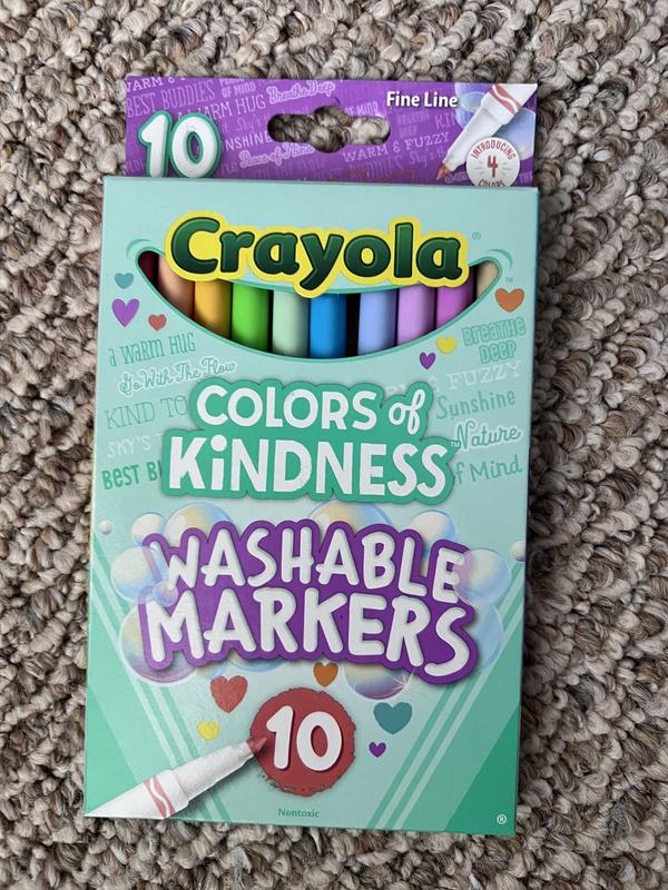 Crayola Colors of Kindness Fine Tip Markers, 10 Count, Assorted Colors