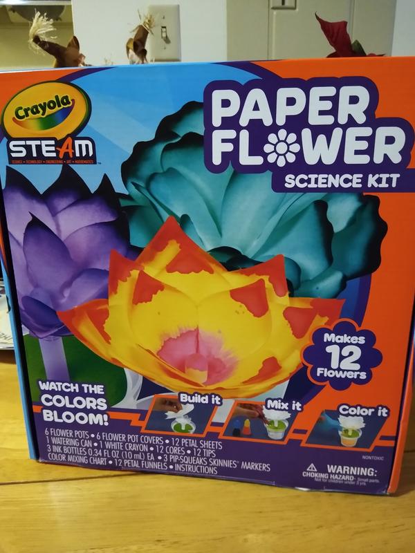 Paper Flower Science Kit, Color Changing Flowers, Crayola.com