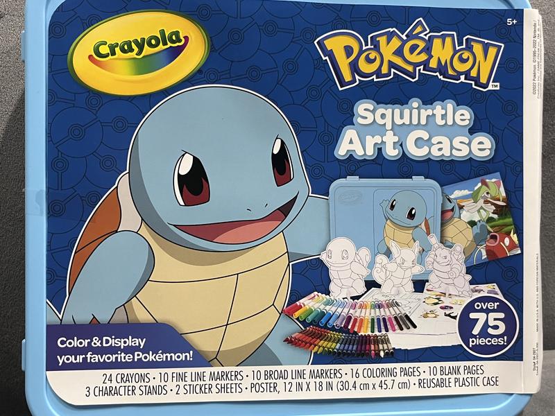 Crayola Pokémon Squirtle Art Case 75+ Pieces Markers Stickers & Poster