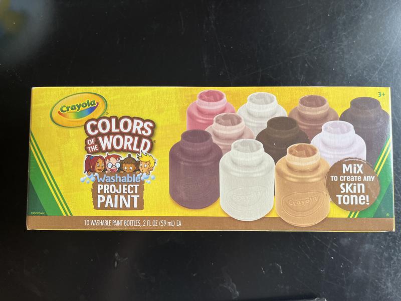 Crayola Colors of the World Washable Kids Paint - Liquid - 2 fl oz - 10 /  Pack - Assorted - R&A Office Supplies