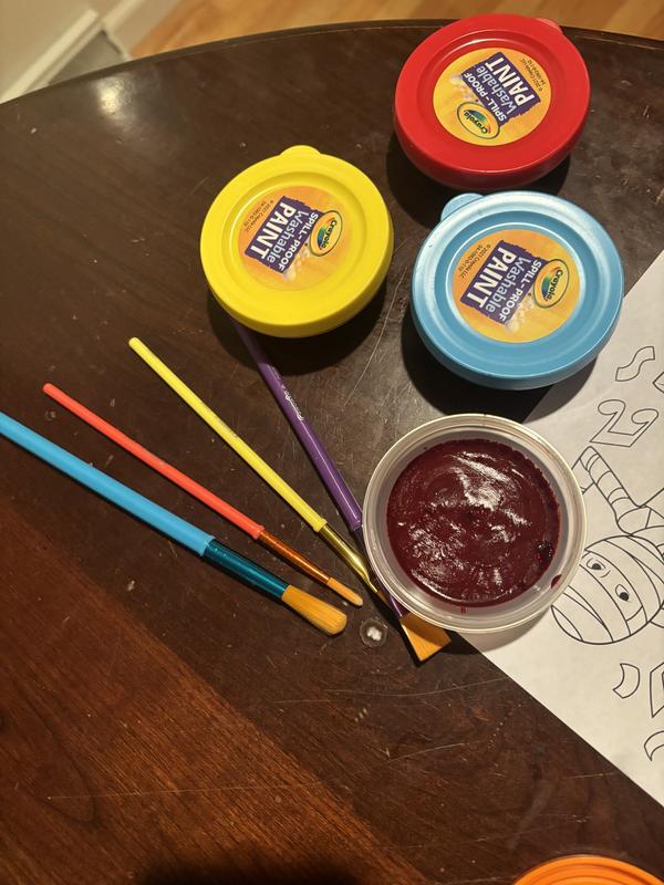  Crayola Spill Proof Paint Set (5ct), Washable Paint