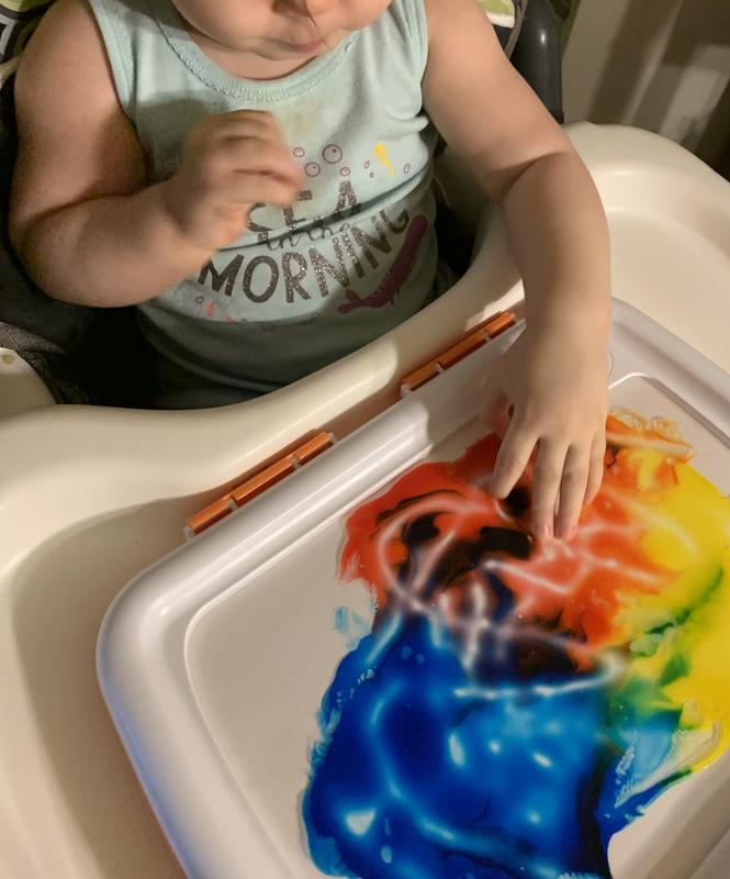 Crayola Washable Finger Paint Station, Less Mess Finger Paints for  Toddlers, Kids Gift