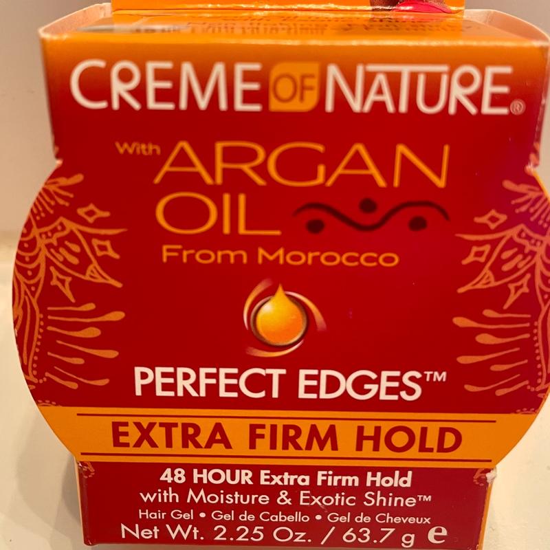 Creme Of Nature Argan Oil Edge Control Hair Gel Extra Hold 2.25oz