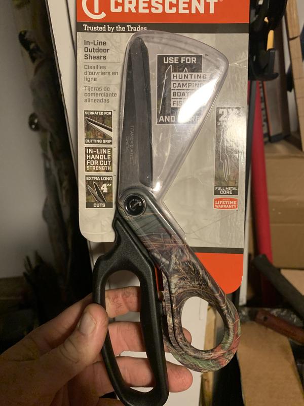 10 Heavy-Duty Camo Handle Titanium Coated Tradesman Shears