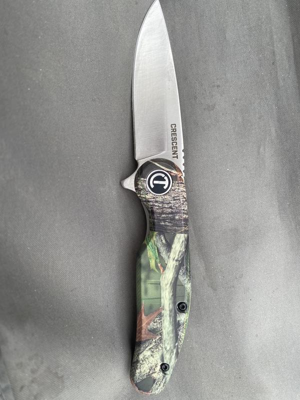 Crescent 3.25-in Steel Drop Point Pocket Knife in the Pocket Knives  department at