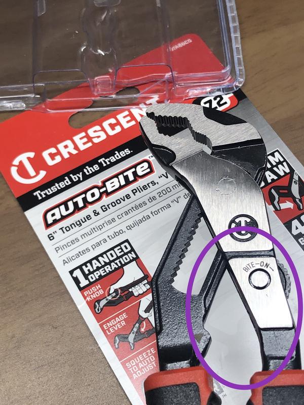 Crescent Z2 Auto-Bite 6 in. V-Jaw Tongue and Groove Dual Material Grip  Pliers With Quick Adjust Jaws RTAB6CG - The Home Depot