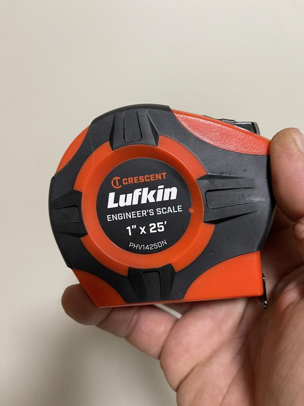 Lufkin P1000 1 in. x 33 ft. Engineer's Hi-Viz Orange Tape Measure