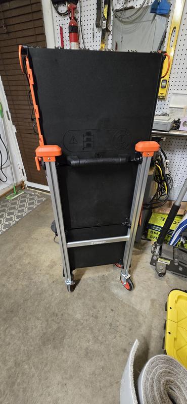 3 Shelf Folding Jobsite Cart | Crescent SITERUNNER