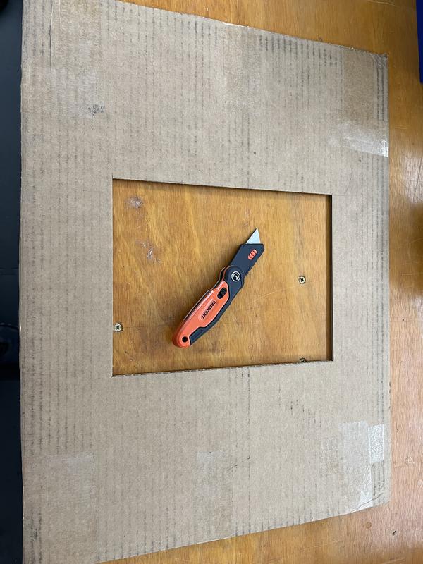 Easily cut nice straight lines in cardboard