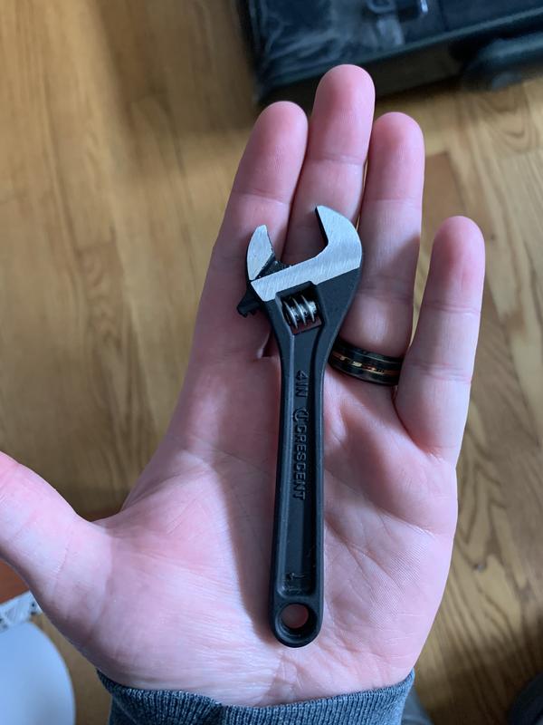 4 Adjustable Black Oxide Wrench Carded