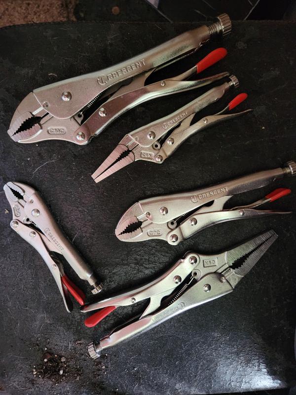 5 Piece Curved and Long Nose Locking Plier Set