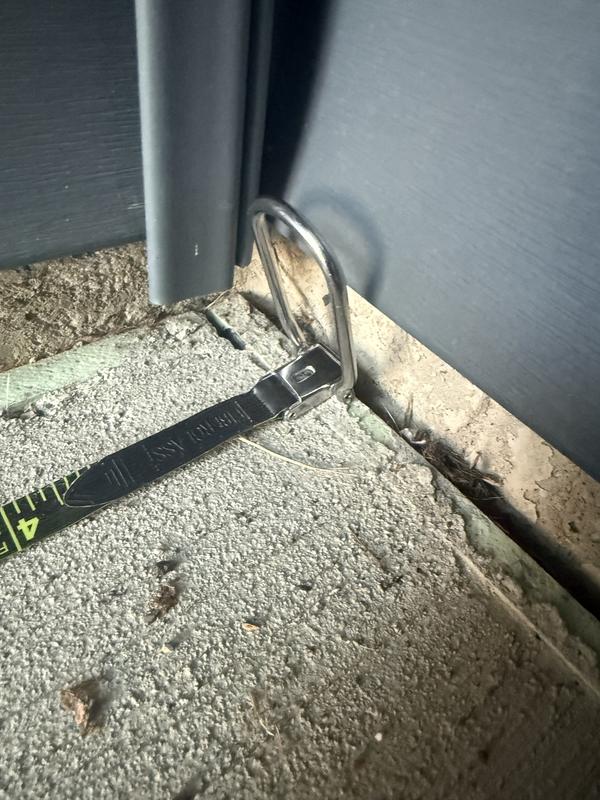 Hook did a great job of holding the tape in place while measuring home dimensions. Love the hook holder for neat storage.