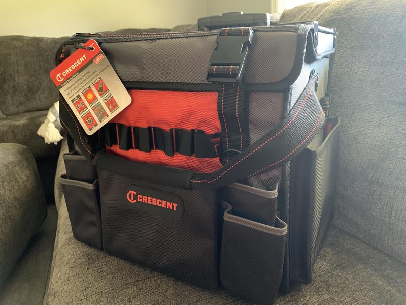 Crescent Orange Polyester 18-in Magnetic Rolling Tool Bag at Lowes.com