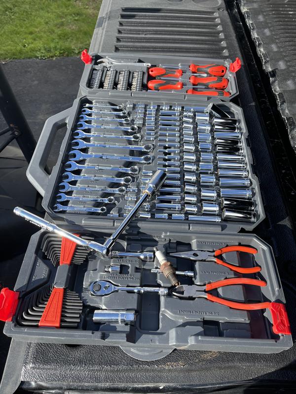Crescent 142 Piece Mechanics Tool Set - 1/4, 3/8 & 1/2 Drive SAE/Metric Sockets