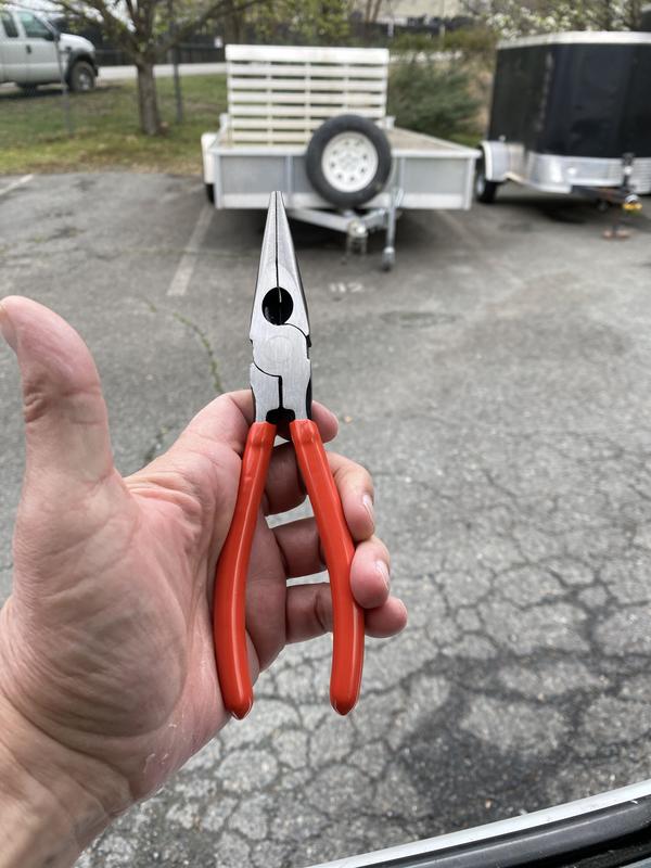 8 Long Chain Nose Pliers Dipped Grip