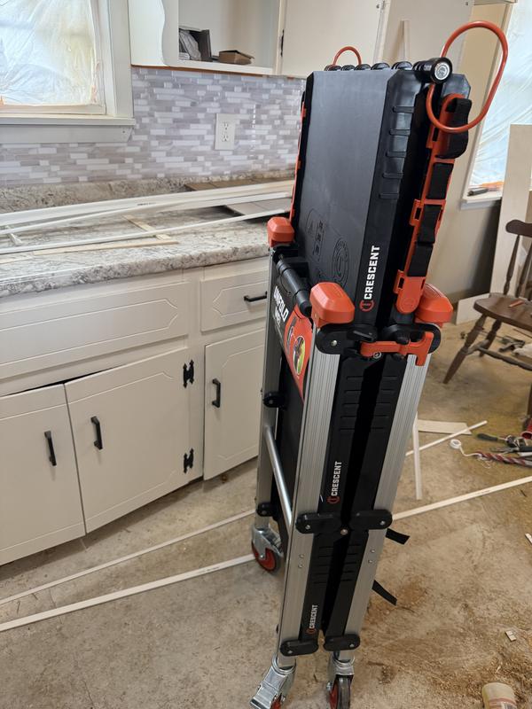 3 Shelf Folding Jobsite Cart | Crescent SITERUNNER