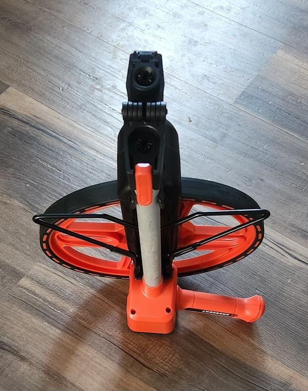 Folded up and standing up