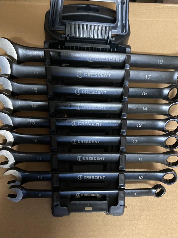 BLACK + DECKER 9pc Combination Open & Ring Spanner Wrench Set:  Metric/Imperial