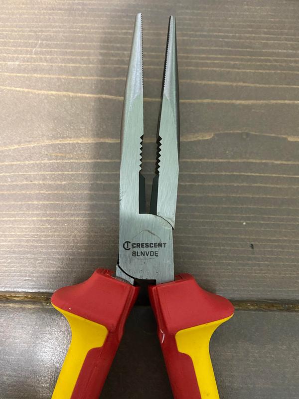 Insulated Needle Nose Pliers, 8” Long Nose Insulated Pliers