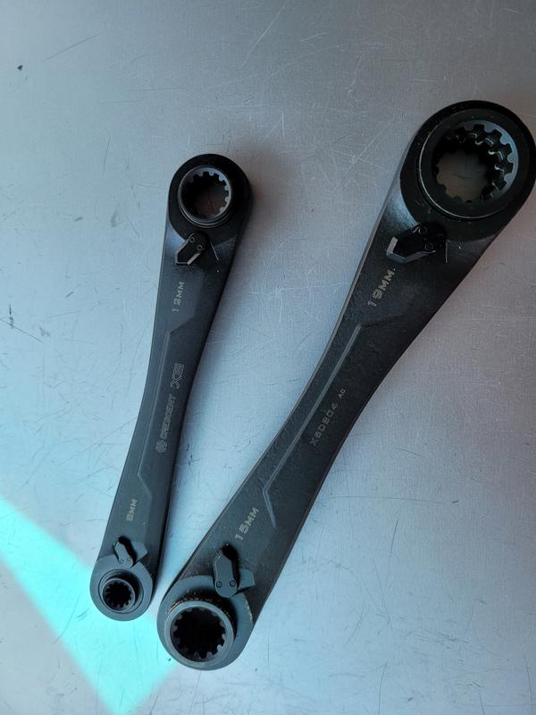 2 Pc. 4 in 1 Black Oxide Spline Ratcheting Metric Wrench Set 2 Pc. 4 in 1 Black Oxide Spline Ratcheting Metric Wrench Set