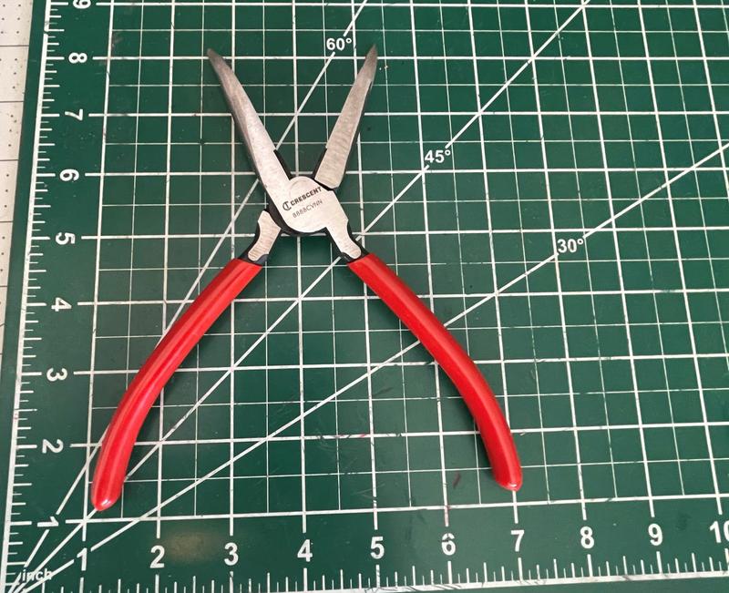 Genius Tools Bent Nose Pliers w/plastic handle, 11.9 (50mm) Length -  550614D