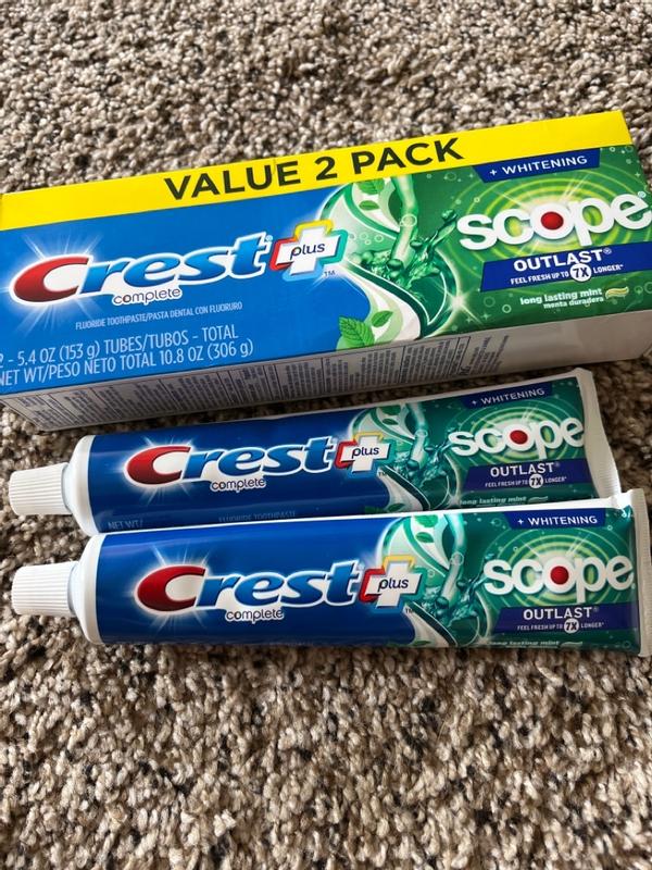 Crest Complete Plus Scope Outlast + Whitening Long Lasting Mint