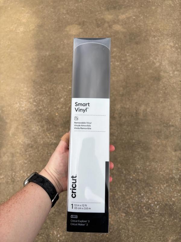 Cricut Smart Permanent Vinyl Roll - 13inx12ft, Black, Matless Cutting For Maker 3 & Explore 3, Weatherproof