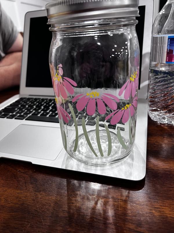 Mason Jar Tumbler with Infusible Ink & Vinyl - Hobbies on a Budget