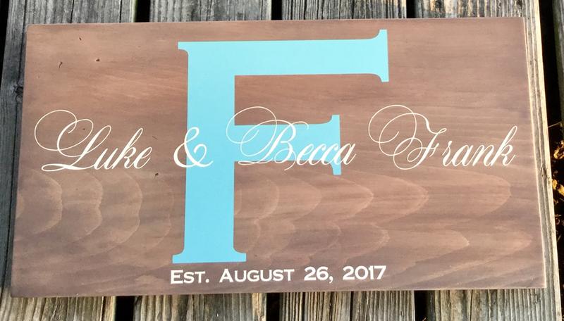 Sign for my son and his wife