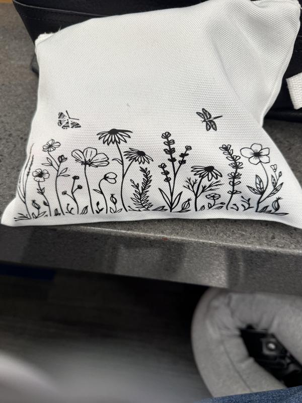 Iron on on a Cricut zippered pouch