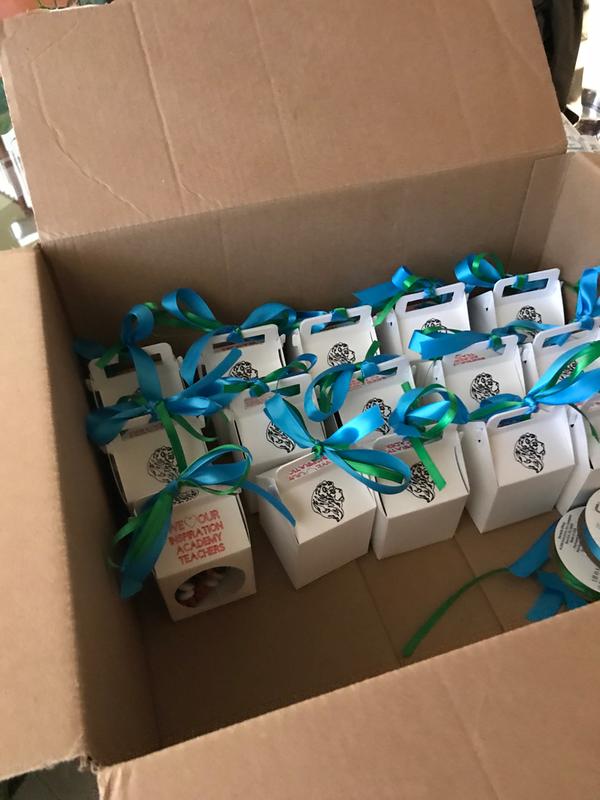 Teacher appreciation gifts... made boxes and used cricut pens for this project