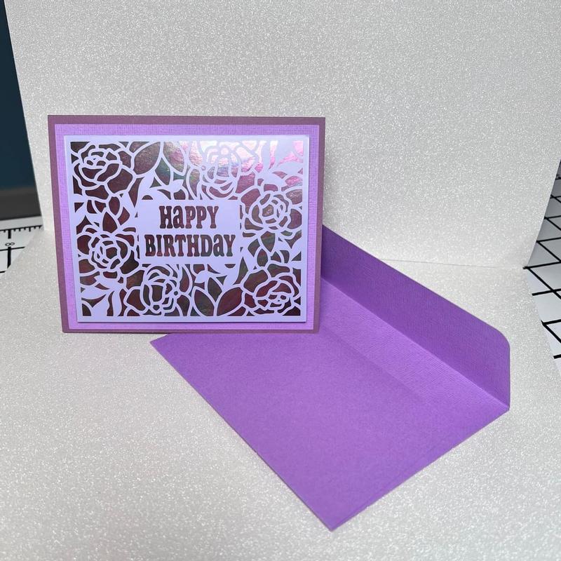 Applied to holographic cardstock