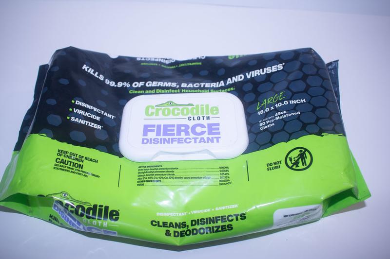 Fierce Disinfecting Cleaning Wipes 80 Count | Crocodile Cloth - Live