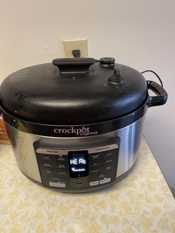 Crockpot Express 6-Qt Oval Max Pressure Cooker, Stainless Steel 