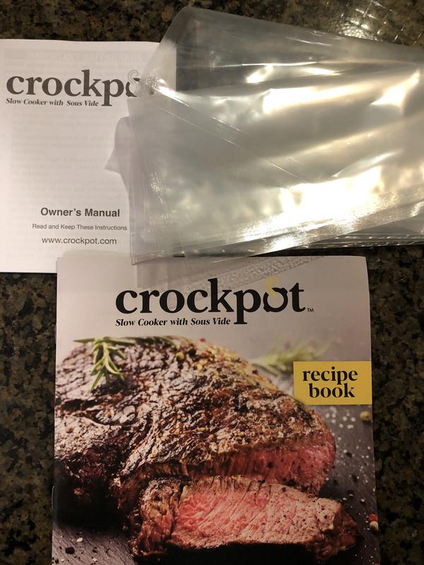 Recipe book, manual, and sous vide bags included.