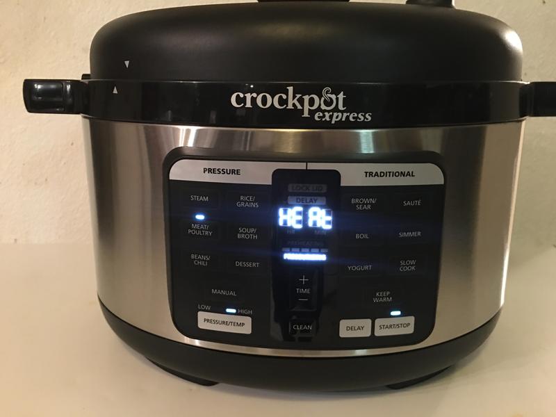 Crock-Pot Express 6 Qt. Stainless Steel 3-Piece Oval Max Electrical  Pressure Cooker 985119583M - The Home Depot