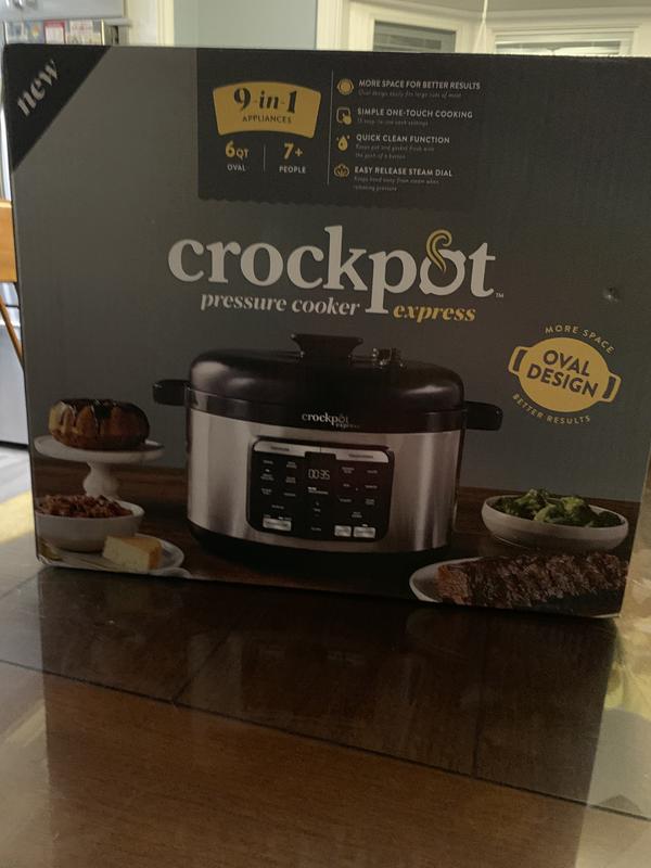 Crockpot Express 6-Qt Oval Max Pressure Cooker, Stainless Steel