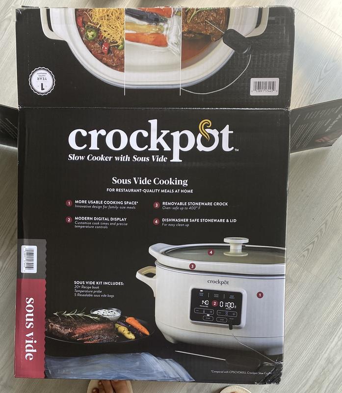 Crock-Pot® 6-Quart Programmable Slow Cooker with Sous Vide in Oat Milk  White 