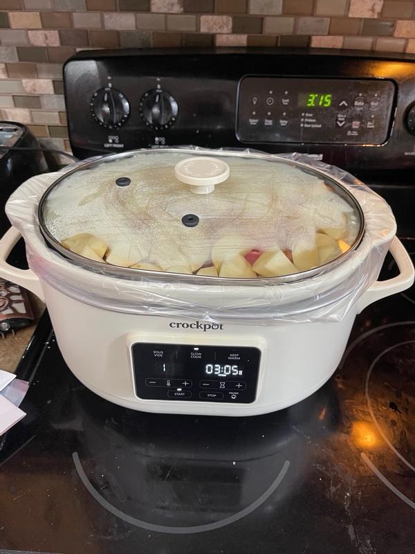 Crockpot 6-Quart Slow Cooker with Sous Vide, Programmable, in Oat