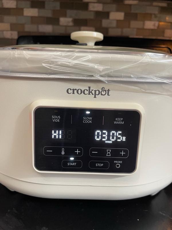 Crockpot 6-Quart Slow Cooker with Sous Vide, Programmable, in Oat Milk 