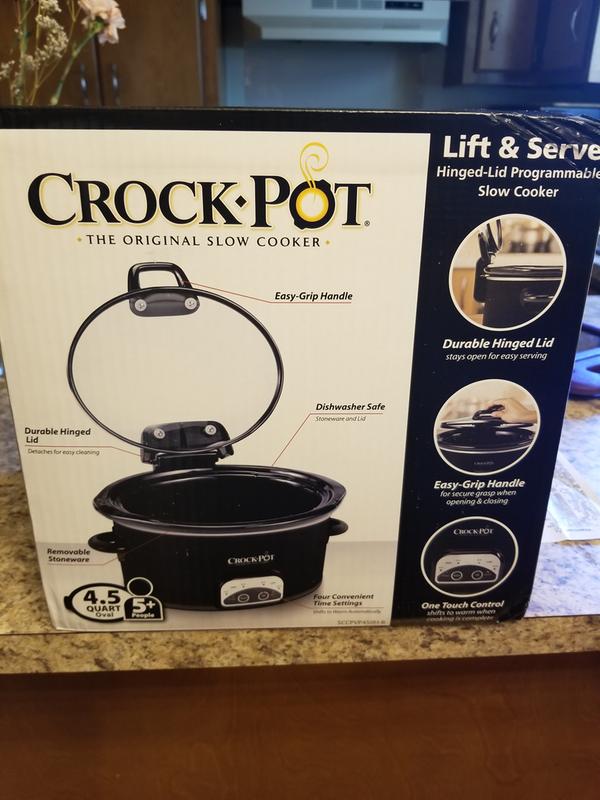 Crockpot™ 4.5-Quart Lift & Serve Hinged Lid Slow Cooker, One-Touch