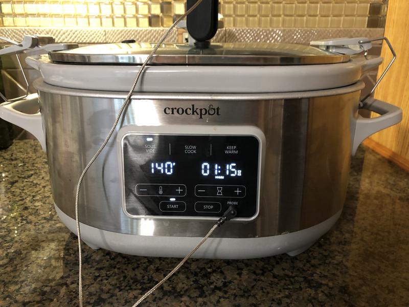 Front of slow cooker with digital display