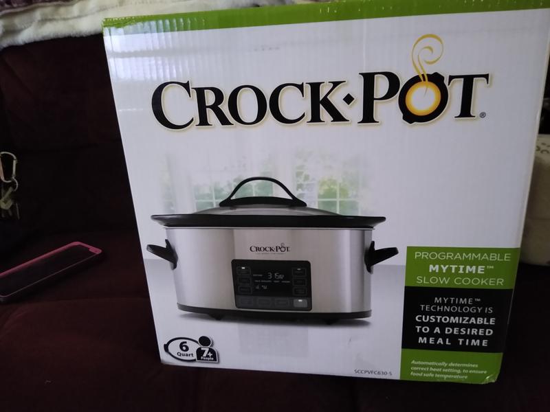 Crock-pot Crockpot 6-Quart Slow Cooker With Mytime Technology, Programmable Slow  Cooker, Stainless Steel & Reviews