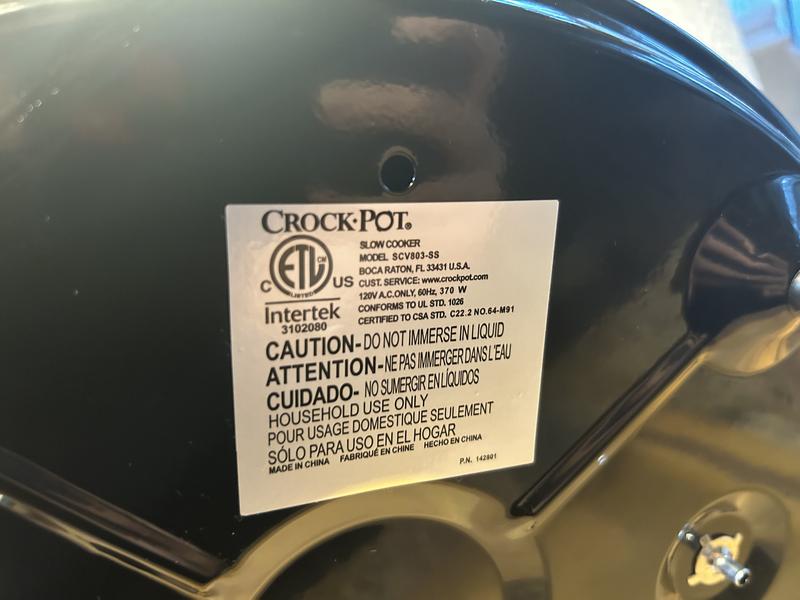 Crock-Pot® SCV700-SS Oval Manual Slow Cooker, Silver, 7-Quart – Toolbox  Supply