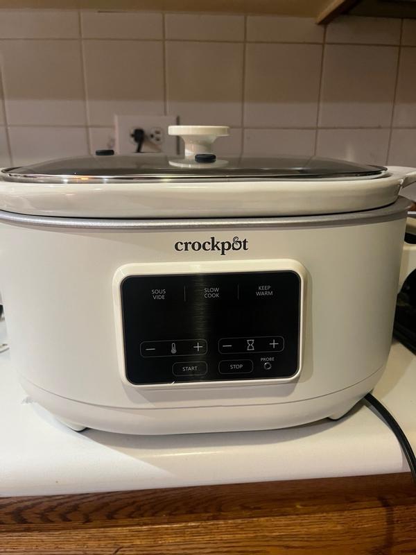 Crock Pot Crockpot 6-Quart Slow Cooker with Sous Vide, Programmable, Oat  Milk - AliExpress