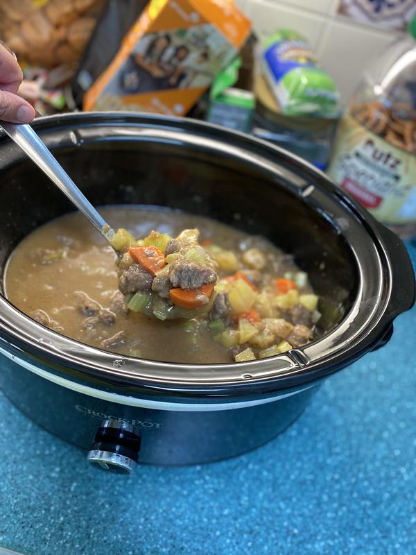 15 min prep and come home to yummy dinner ready! I have the 8qt in black. My favorite slow cooker.