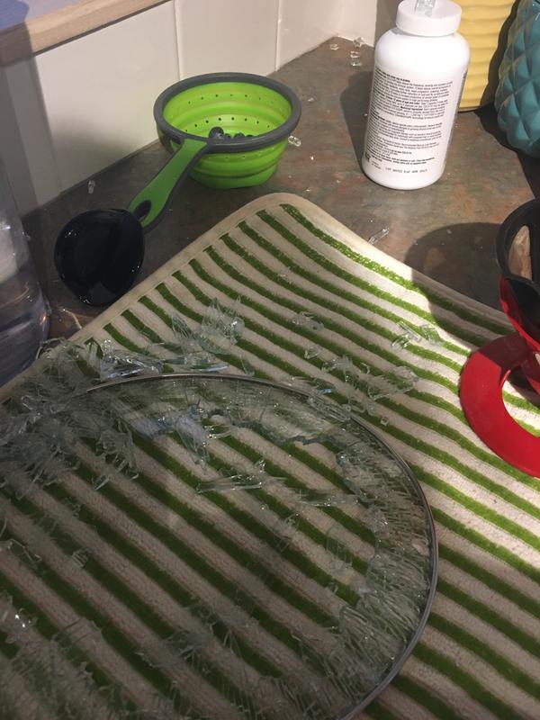 Exploded Crockpot lid, just sitting to dry