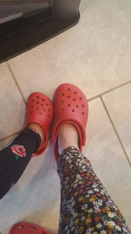 Flame best sale red crocs