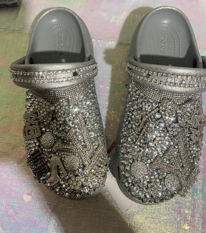 ★CROCS★ Women's Classic Platform Glitter Clogs W DIR 24SWC Crocs Women's Classic Platform Glitter Clogs from Finish